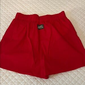 Daily Drills Bright Red Women's Athletic Shorts